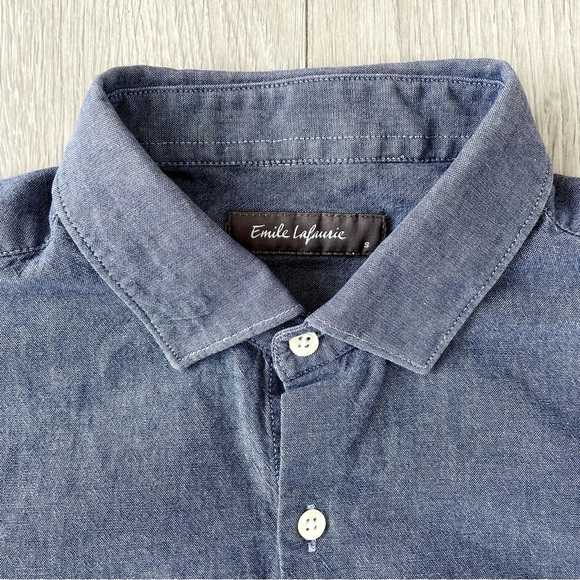 Emile Lafaurie Paris Slim Chambray Shirt - Picture 3 of 8